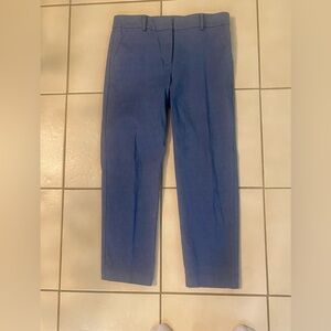 LOFT Blue Chinos Straight-Leg Flat Front